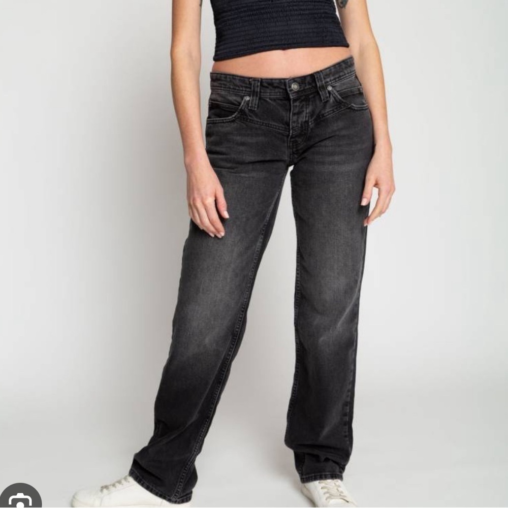 Free People Shelby Boyfriend Jeans in Backseat Black Size 26